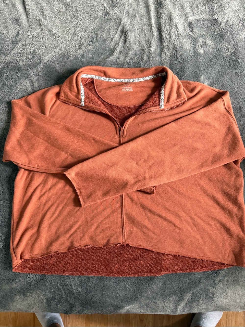 Aerie Quarter-Zip Crop Top